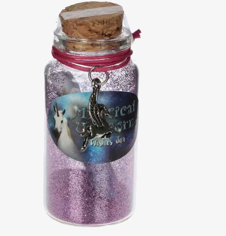 Önskeburk Unicorn Rosa från Puckator med rosa glitter