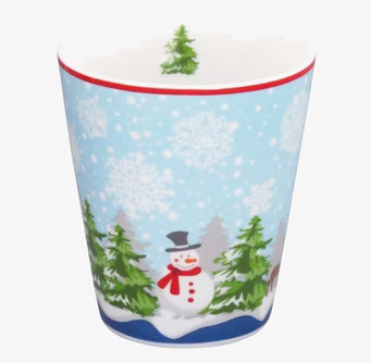 Happy Mugs - Christmas 1 från Krasilnikoff med snögubbe