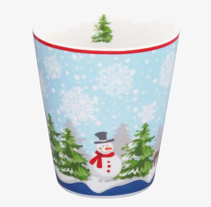 Happy Mugs - Christmas 1 från Krasilnikoff med snögubbe