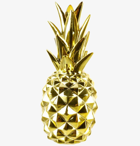 Pineapple Golden från Interstil - gyllene ananasdekoration