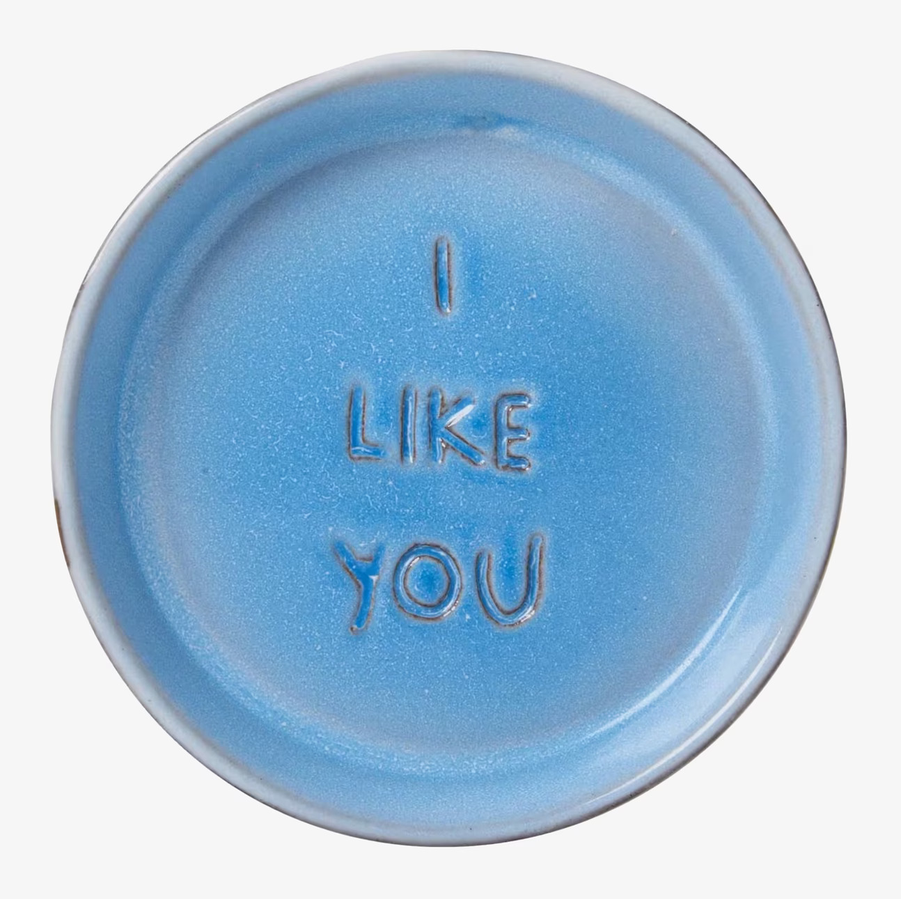 Keramikfat I Like You från Rice i livfull blå keramik