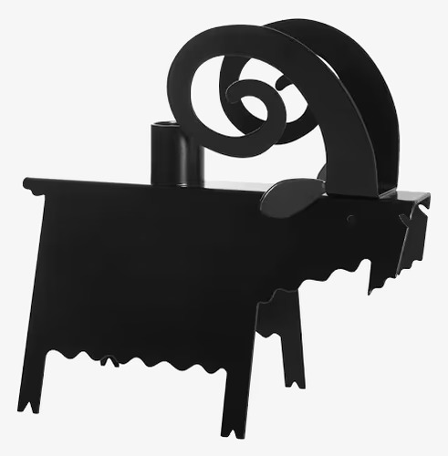 Ljusstake Bock Svart från Ernst i svartlackerad metall