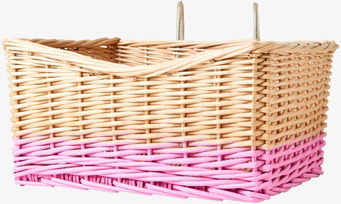 Hängande Förvaringskorg Rosa från Rice i flätad rotting
