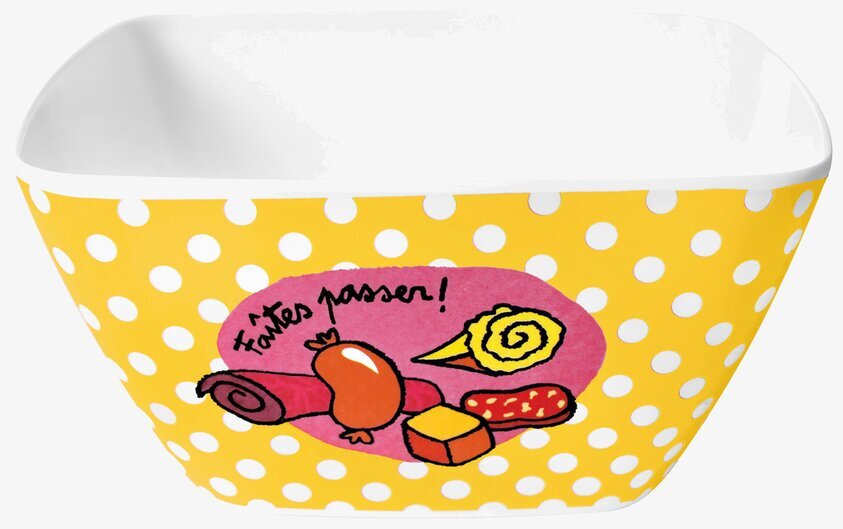 Skål Snacks gul från Derriére la porte med färgglad design