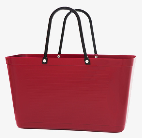 Hinza Väska Hinza Vinröd - Green Plastic mot vit bakgrund