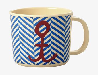 Bild av marint inspirerad babykopp med ankarmotiv