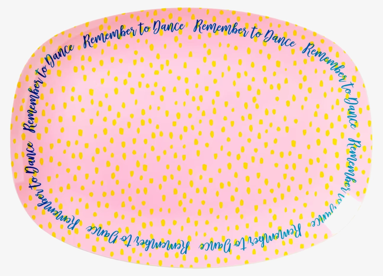 Liten Tallrik Remember to Dance från Rice med prickmönster