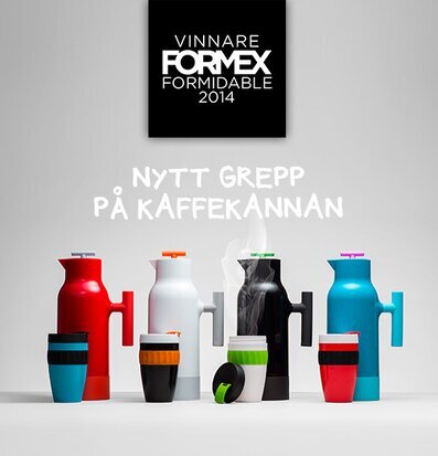 Accent Kaffekanna Röd från Sagaform med matchande muggar