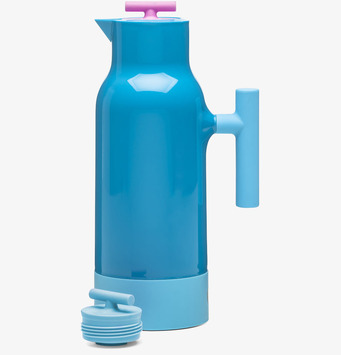 Accent Kaffekanna Turkos från Sagaform med rosa knopp