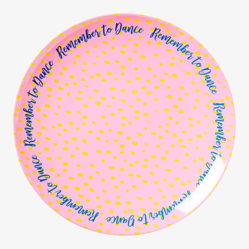 Desserttallrik Remember to Dance från Rice med lekfull design