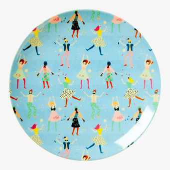 Desserttallrik Dancers Print från Rice med dansande figurer