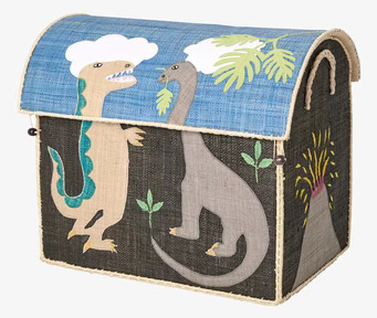 Förvaringskorg Large Dinosaurier från Rice med dinosauriemotiv