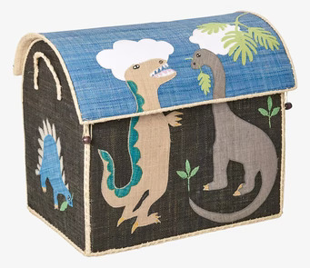 Förvaringskorg Large Dinosaurier från Rice med dinosauriemotiv