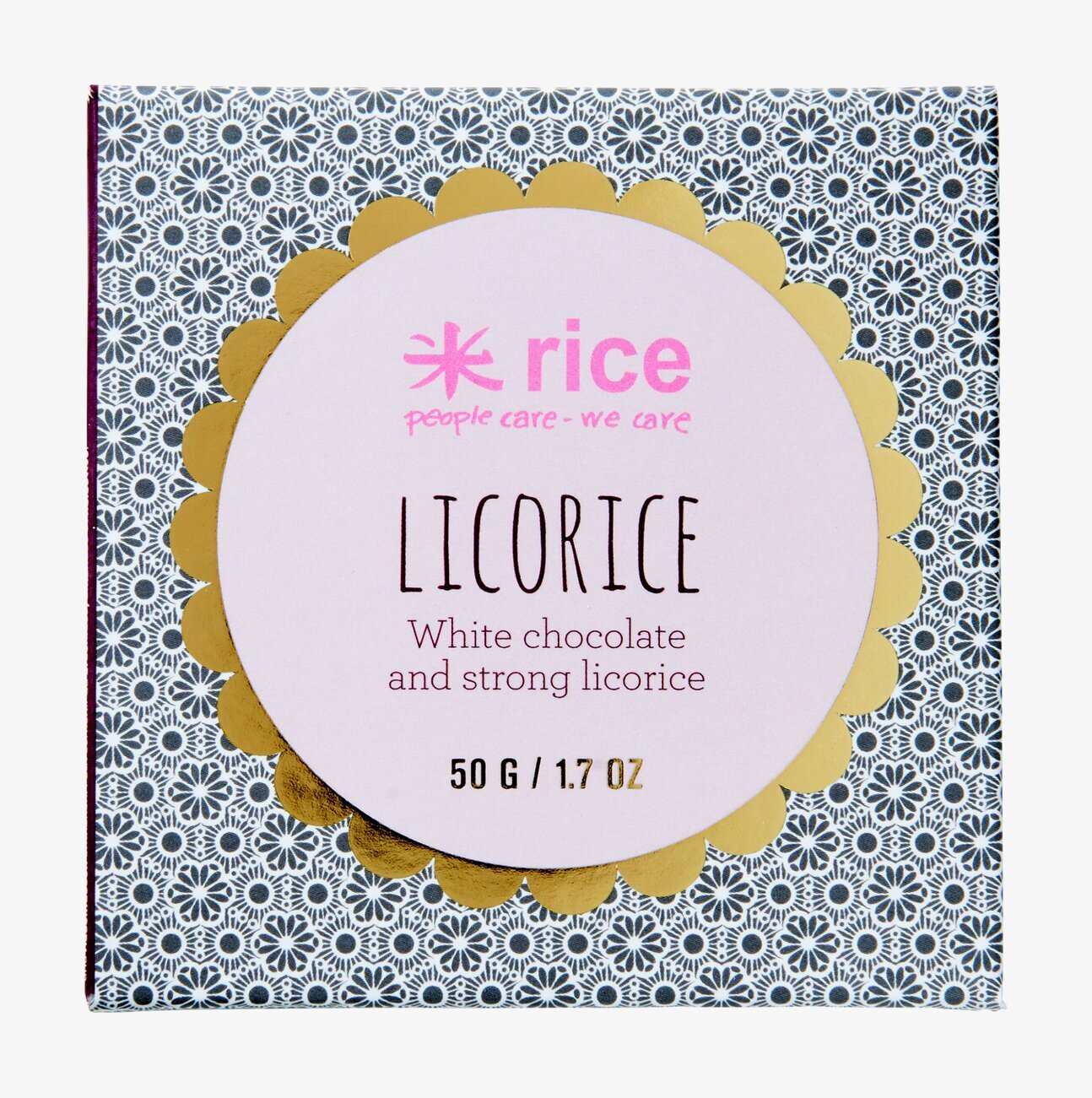 Chokladkaka Lakrits från Rice med vit choklad och lakrits