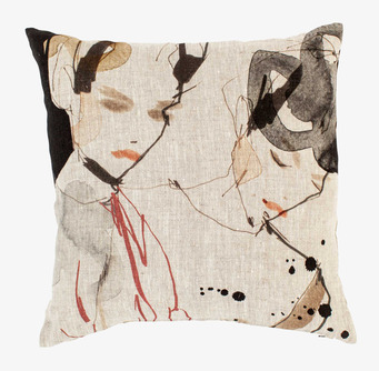 Kuddfodral Fashion från Dixie med stiliserade ansikten