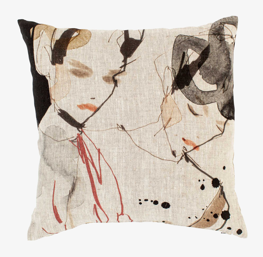 Kuddfodral Fashion från Dixie med stiliserade ansikten