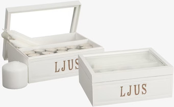 Trälåda Ljus från Different Design för förvaring av ljus