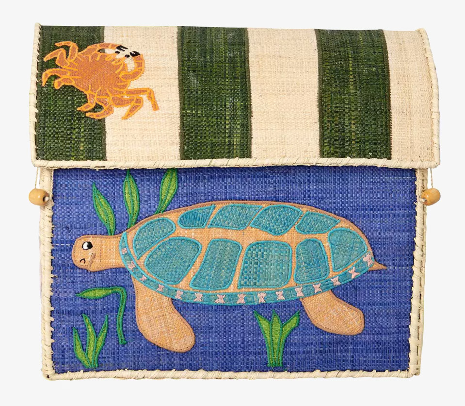 Förvaringskorg Sea Animals Small från Rice med djurmotiv