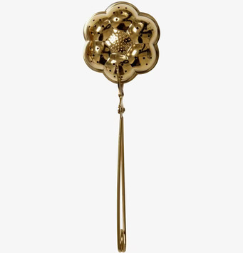 Tesil Guld Blomma från Rice, elegant metallblomma i guld