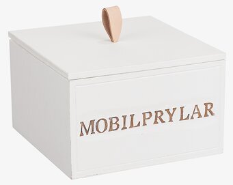 Trälåda Mobilprylar från Different Design i ljus träfärg