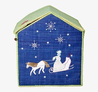 Förvaringskorg Snow Queen Large från Rice med snödrottning