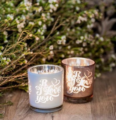 Ps I Love You - Majas Cottage ljuslyktor i vit och rökbrun