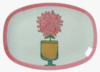 Liten Tallrik Flower Print från Rice med färgglatt blommotiv