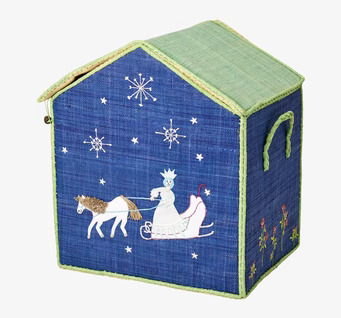 Förvaringskorg Snow Queen Large från Rice med vintermotiv