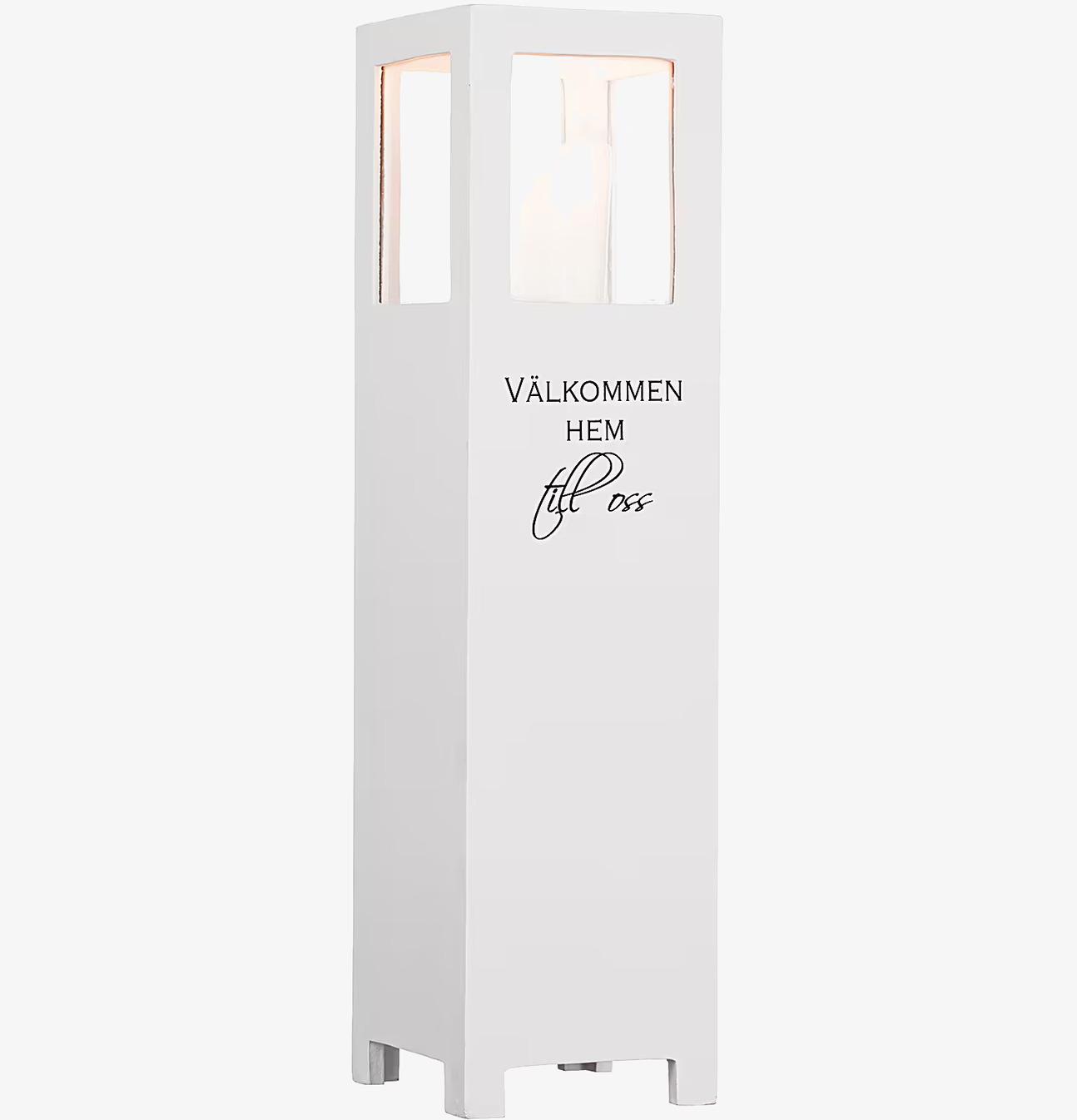 Ljuslykta Välkommen Hem från Different Design med vit yta