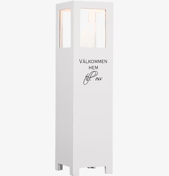 Ljuslykta Välkommen Hem från Different Design med vit yta