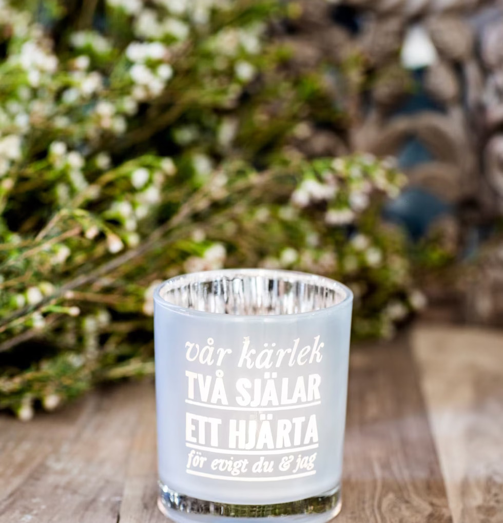 Ljuslykta Vår Kärlek Vit - Majas Cottage från Majas Cottage