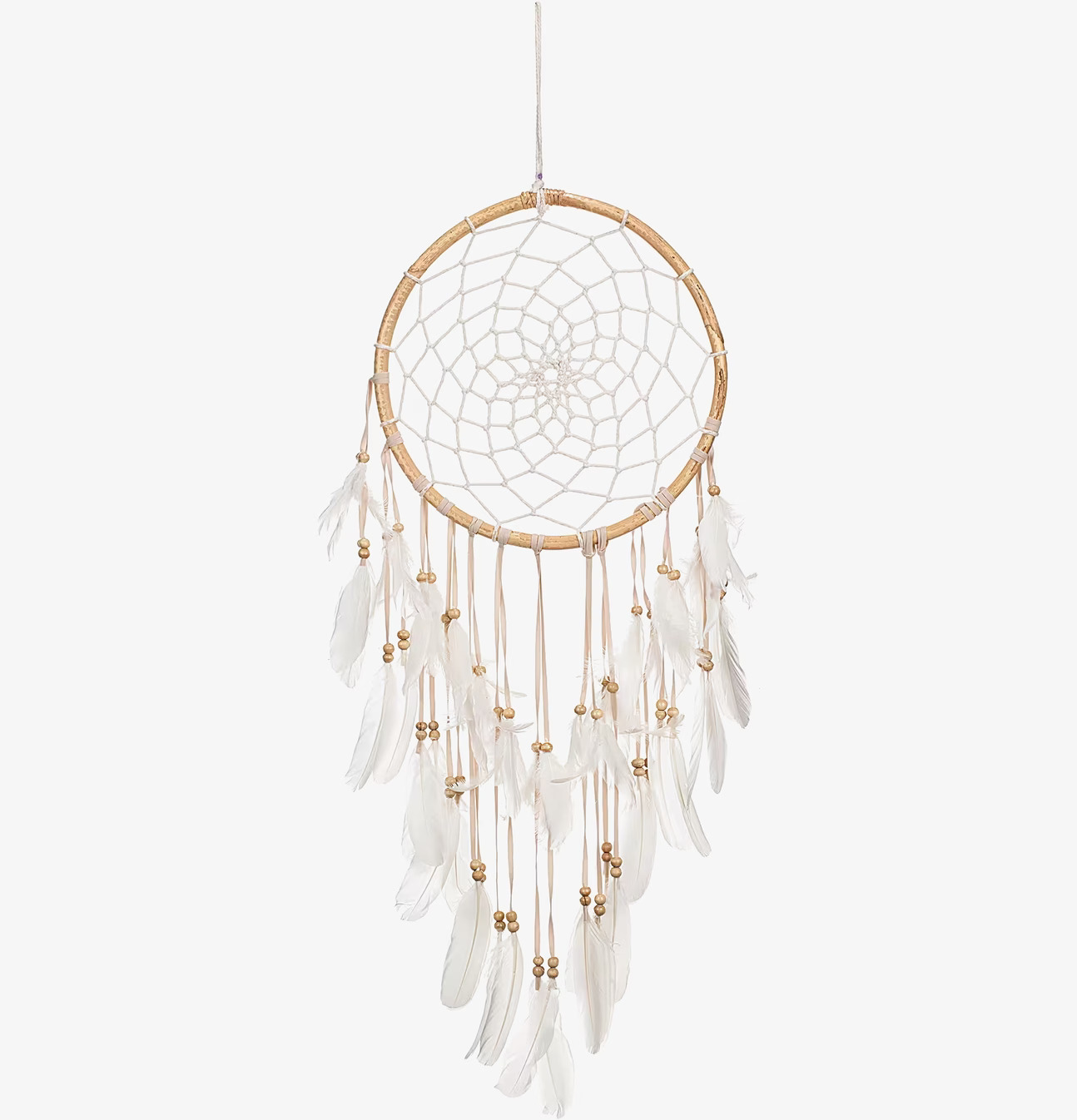 Drömfångare Vit från Different Design med vita fjädrar