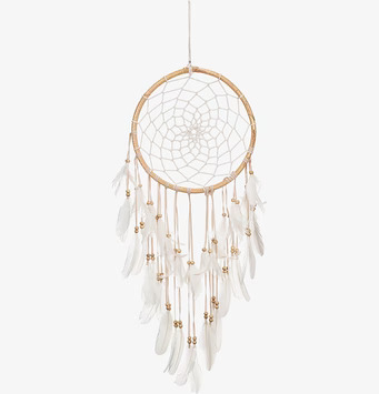 Drömfångare Vit från Different Design med vita fjädrar