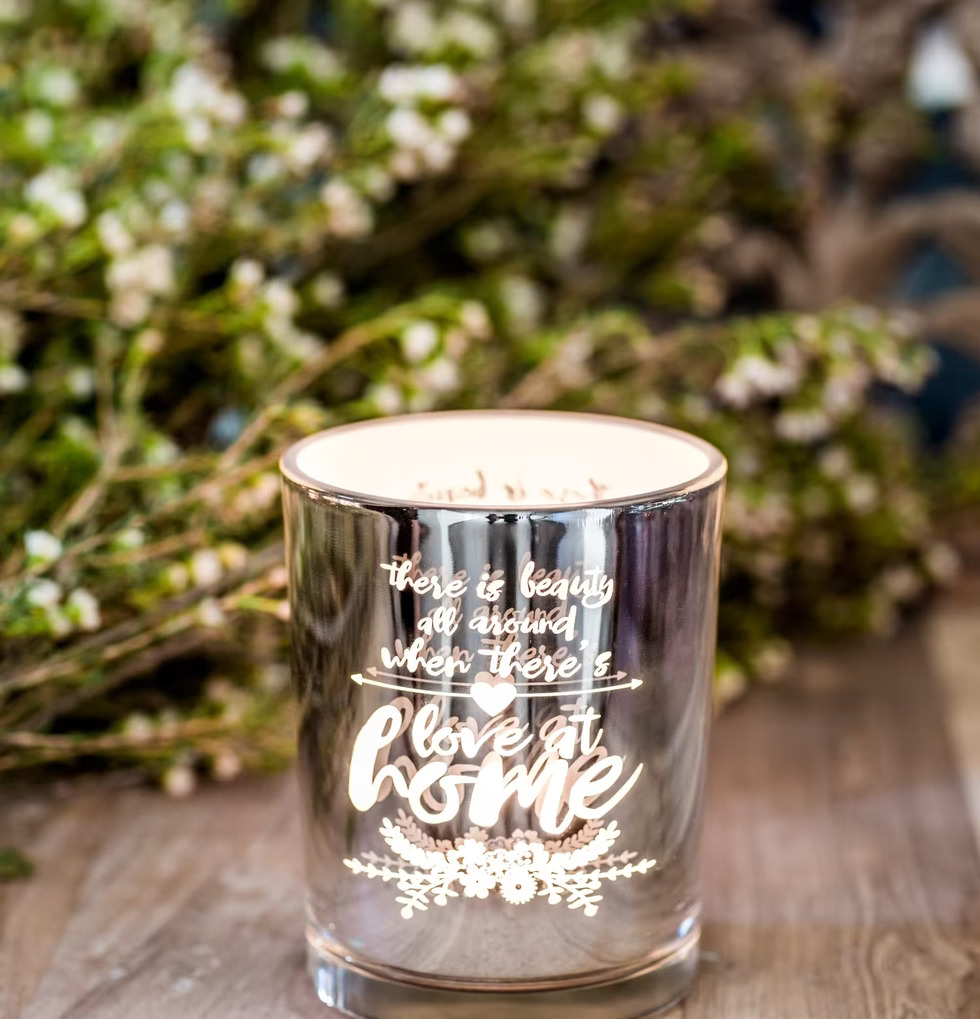 Love At Home - Majas Cottage dekorativ ljushållare i glas