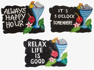 Träskylt Bar från Different Design med tropiska motiv