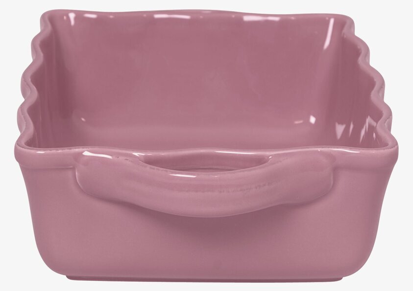 Ugnsform Large Rosa från Rice i keramik med vågiga kanter