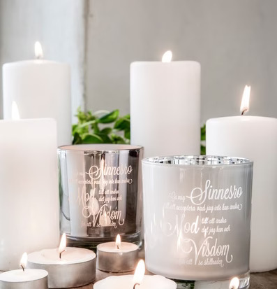 Sinnesro Vit - Majas Cottage ljuslykta från Majas Cottage