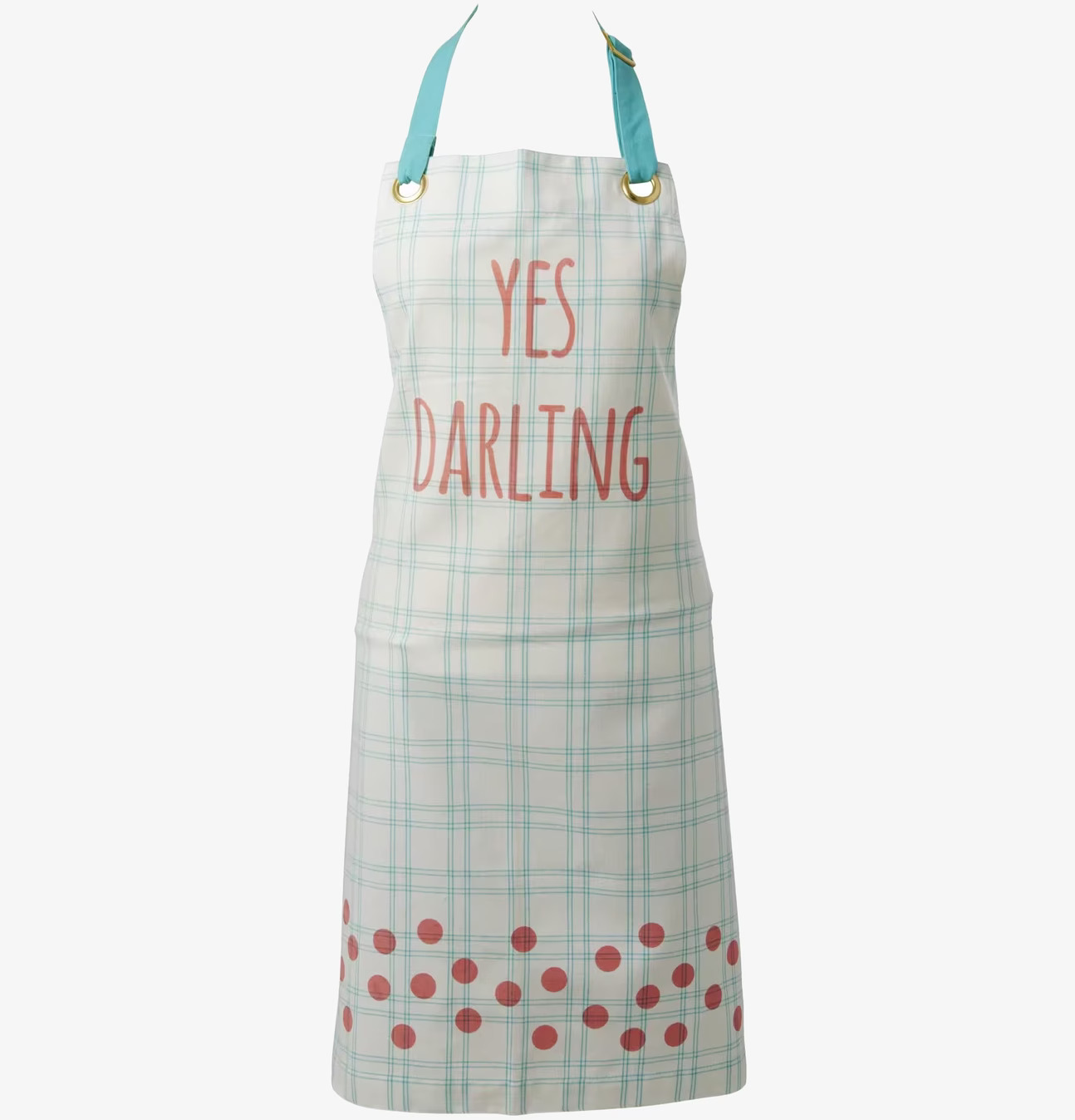 Förkläde Yes Darling Grön från Rice med färgglad design