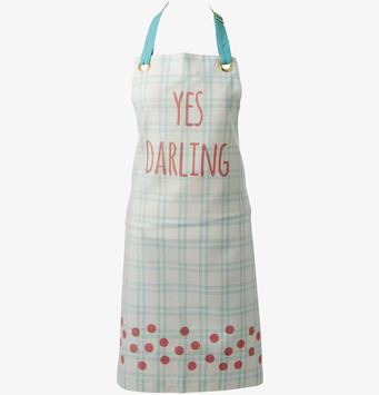 Förkläde Yes Darling Grön från Rice med färgglad design