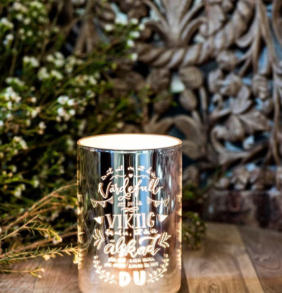 Värdefull Silver - Majas Cottage, ljuslykta med budskap