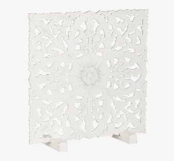 Insynsskydd inkl ställning från Different Design, vitmålad