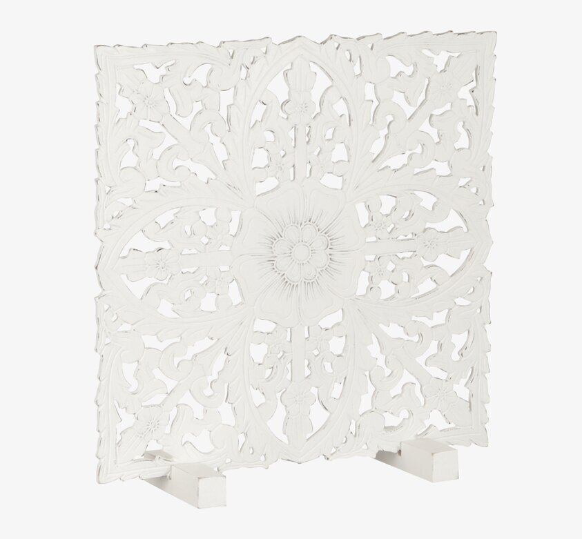 Insynsskydd inkl ställning från Different Design, vitmålad