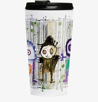 ToGo Termomugg Wall från Poul Pava med färgglada figurer