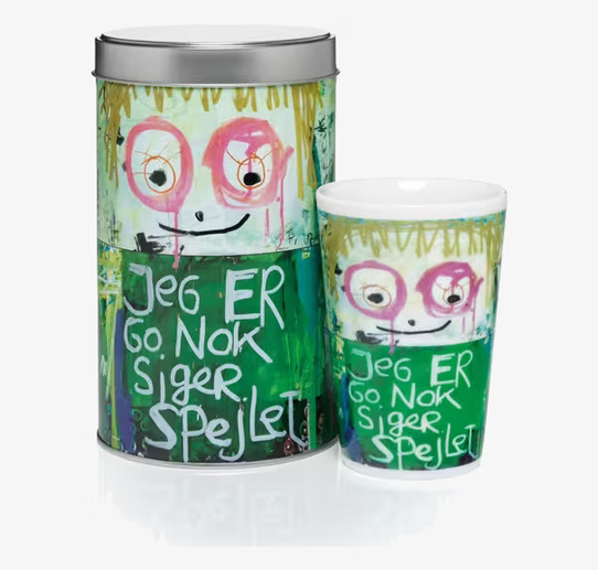 Termomugg Grön Friendly Poets från Poul Pava med förvaringsburk