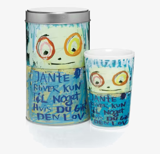 Termomugg Lavendel Friendly Poets från Poul Pava med burk