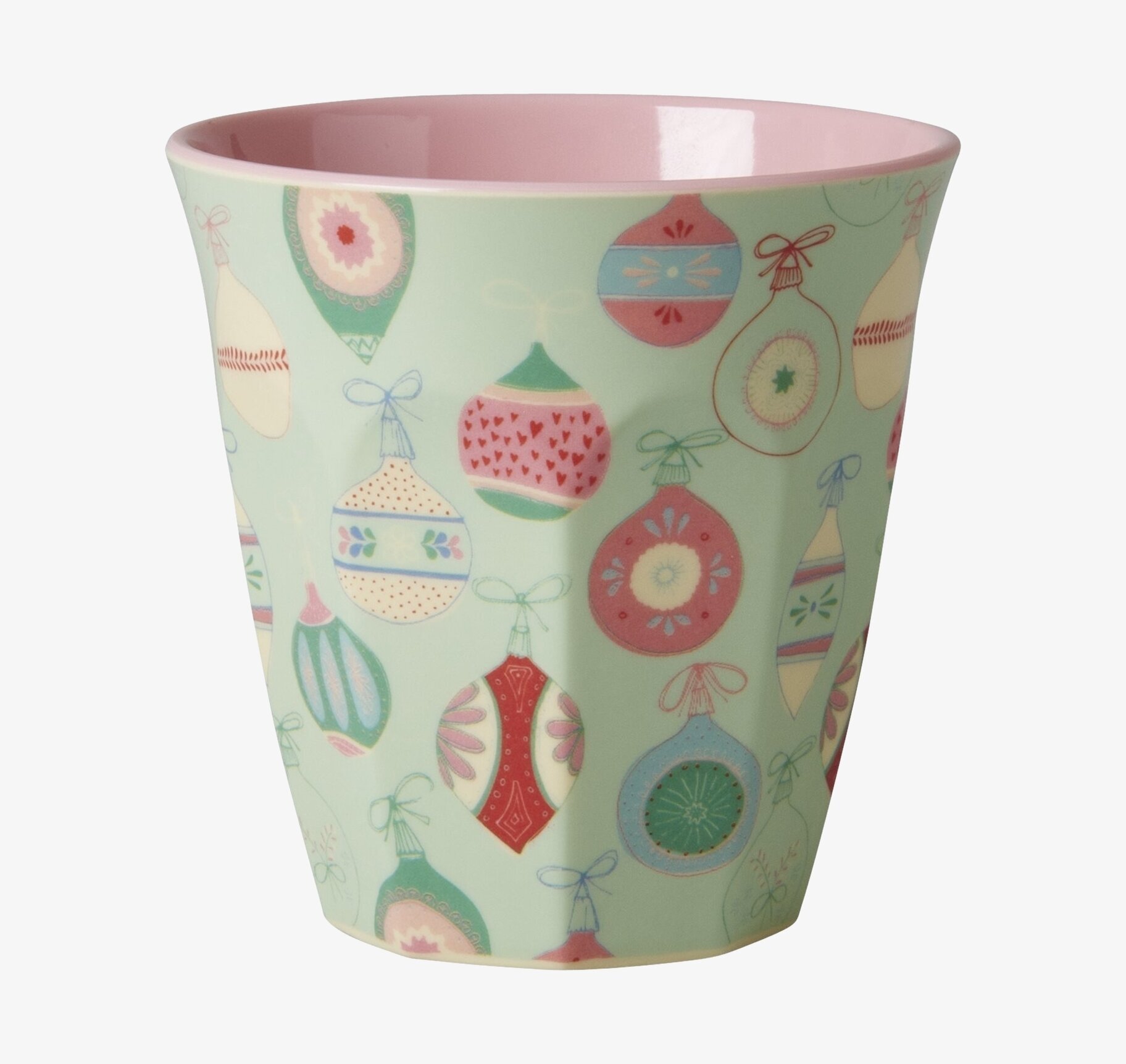 Mugg Julgranskulor från Rice med färgglada julgranskulor