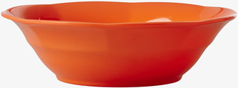 Djup Tallrik - Neon Orange från Rice i en vitmålad miljö