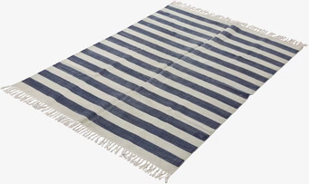 Matta Randig Blå 140x200 från Ernst med blå och vita ränder