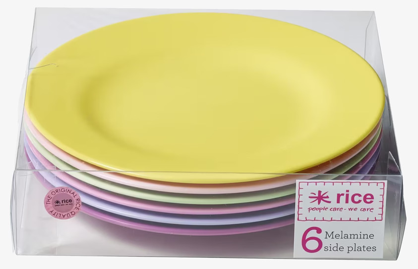 Tallrikar 6-Pack - Pastell från Rice i färgglada pasteller