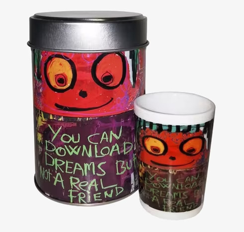 Espressokopp Friendly Poets av Poul Pava med färgglad design